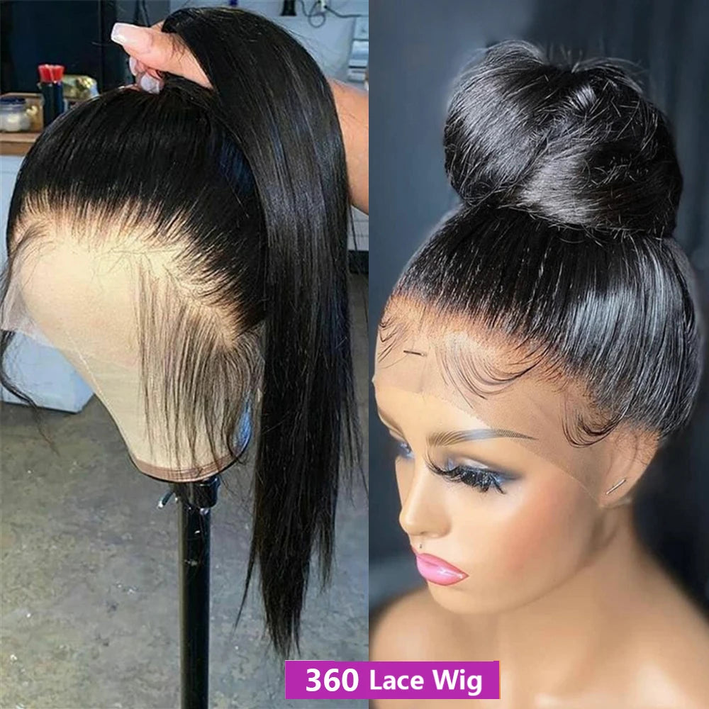 32Inch 360 Lace Wig Straight Lace Front Wig 13x4 13x6 Human Hair Wigs For Women Brazilian Hair Pre Plucked 4x4 Lace Closure Wig