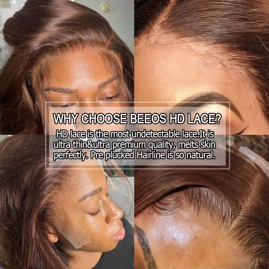 Gluless 9x6 HD Lace Closure Wigs Dark Brown Ultra Fitted Silky Straight Glueless Wigs Human Hair Pre Plucked Brazilian Hair