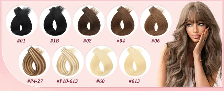 Invisible Hole Flat Pu Tape Human Hair Twin Tabs 25cm Long Tape PU Weft Real Human Hair No Glue Microlink Application 40-50g