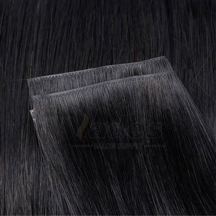 Invisible PU Weft Clip In Extension Human Hair Injected Clip in Hair Weft Machine Remy 12