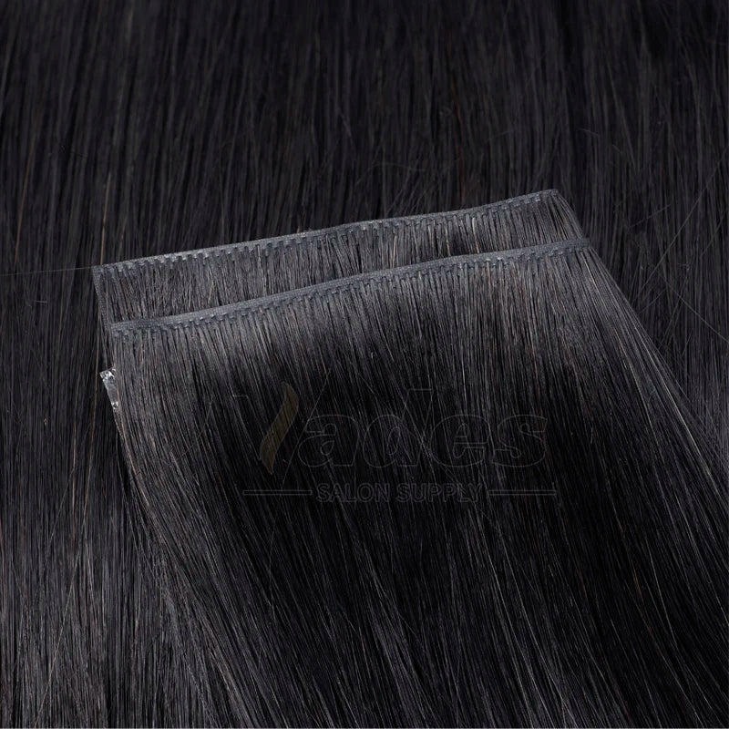 Invisible PU Weft Clip In Extension Human Hair Injected Clip in Hair Weft Machine Remy 12"-24" 7Pcs Silk Straight Clip On Hairs