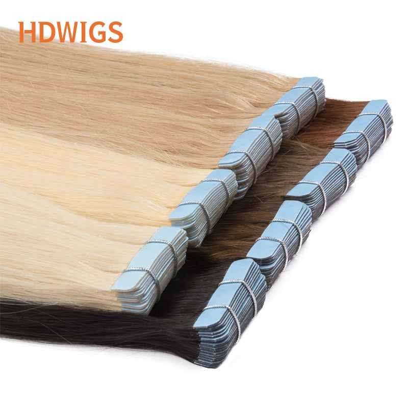 Straight Tape in Hair Extension Human Hair 2g/pc 20pcs Brazilian Remy Human Hair Natural Human Hair Extensions Tape in Extension