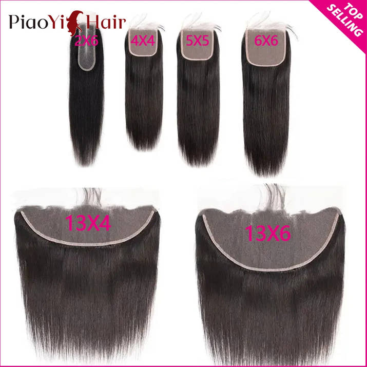 Straight 13x6 13X4 HD Lace Frontal Brazilian Human Hair Preplucked 4x4 5x5 6x6 Transparent Lace 2x6 Hd Lace Closure Human Hair