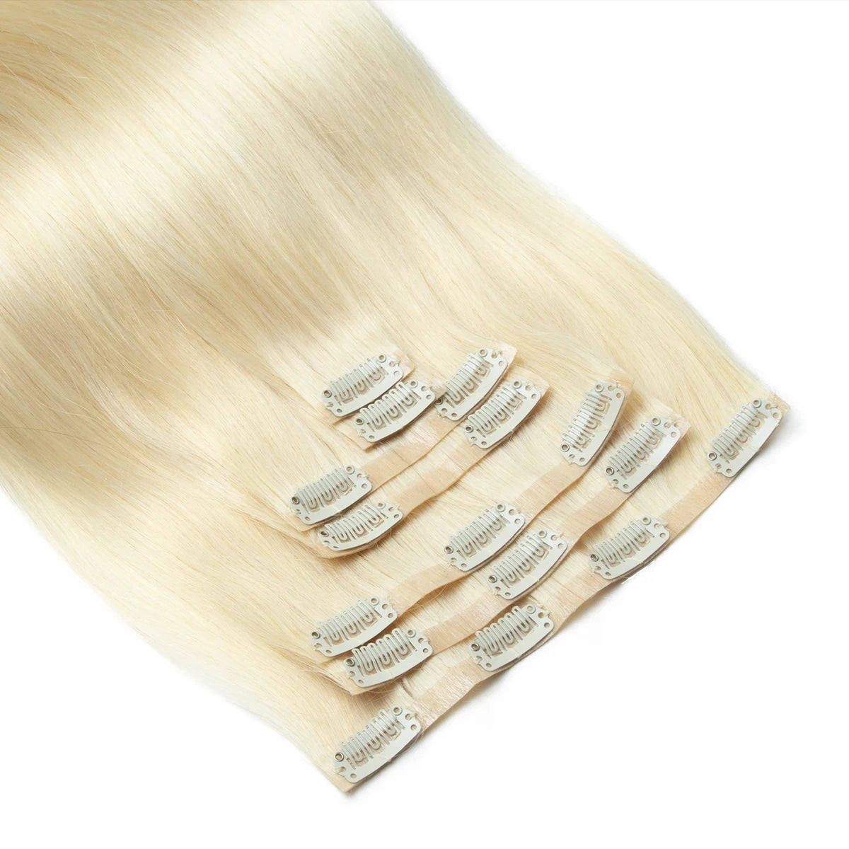 Invisible PU Weft Clip In Extension Human Hair Injected Clip in Hair Weft Machine Remy 12"-24" 7Pcs Silk Straight Clip On Hairs