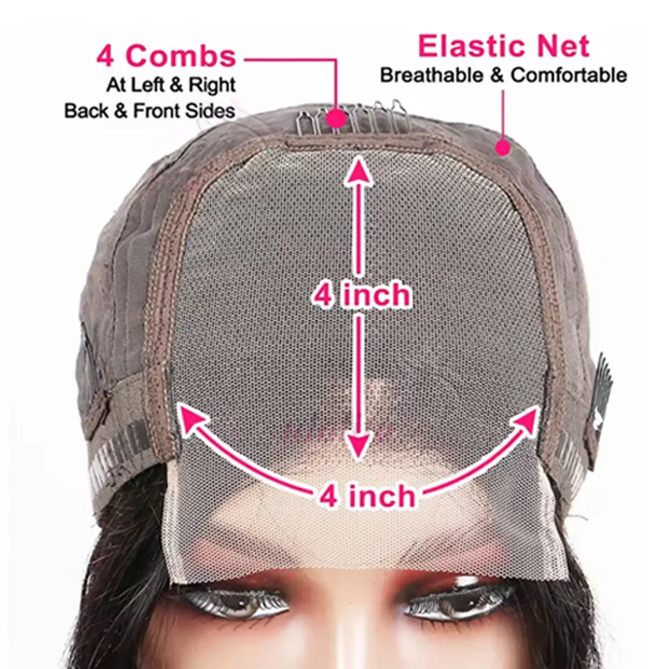 BOB Lace Front Wig Human Hair Straight 180% Full Density 13x4 HD Transparent Lace Frontal Wigs Bob Hair Lace Front Wig For Women