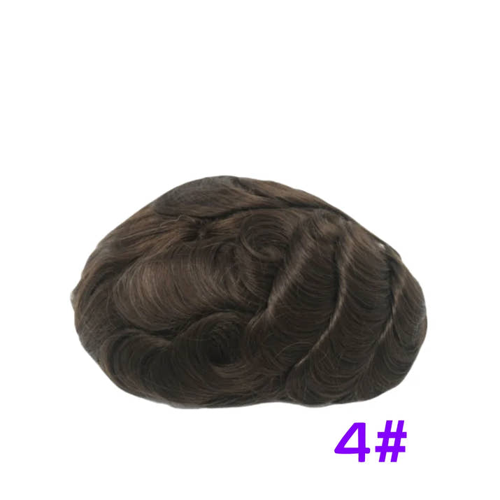 Full Lace Toupee For Men Human Hair Systems Unit Men's Lace Base Wig Breathable Male Capillary Prothesis Man Wigs