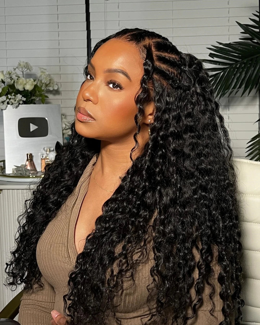 12A Deep Wave Full Head Human Crochet Hair for Black Women Extensions PreSeparated Reusable Loose Wave Feather Crochet Bulk Hair