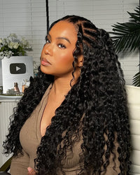 12A Deep Wave Full Head Human Crochet Hair for Black Women Extensions PreSeparated Reusable Loose Wave Feather Crochet Bulk Hair