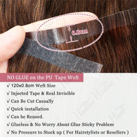 Seamless PU Tape Weft Human Hair Extensions Long PU Skin Weft Tape in Hair Extensions No Glue Human Hair For Fine Hair Long Weft