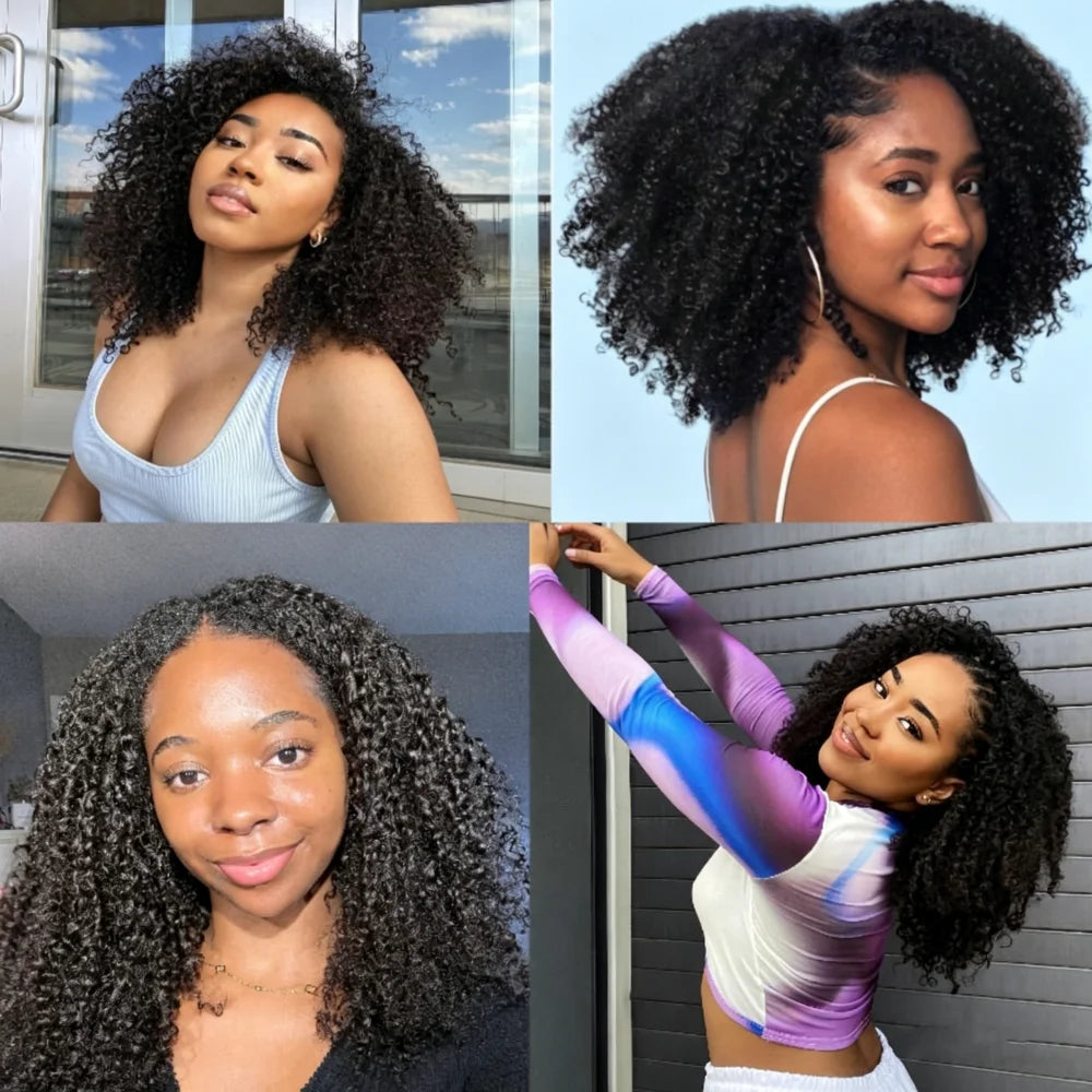 240g Afro Kinky Burmese Curly Crochet Human Hair Knotless Pre-Separated Crochet Feather Hair Extensions Curly Human Hair