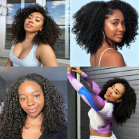 240g Afro Kinky Burmese Curly Crochet Human Hair Knotless Pre-Separated Crochet Feather Hair Extensions Curly Human Hair