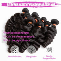 30 38 40 Inch Loose Deep Wave Double Weft Human Hair Curly Bundles Extensions Tissage Unprocessed Brazilian Hair 1 2 3 4 Weave