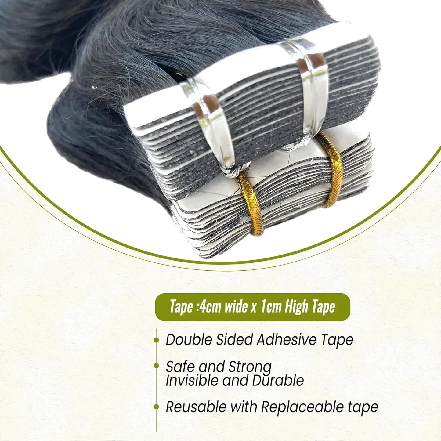 Tape In Hair Extensions Real Human Hair Body Wave 100%Human Fusion Hair 2.5g/strand 20pcs/pack Natural Human Hair Extensions 1b