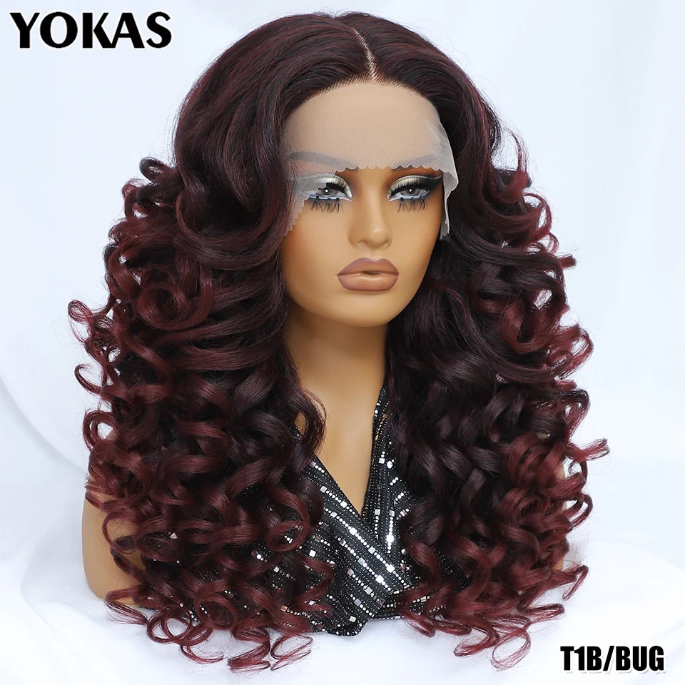 Colorful Curly Lace Front Wig
