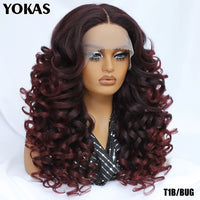Colorful Curly Lace Front Wig