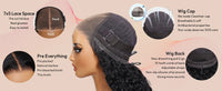 UNice 7x5 Bye-Bye Knots Reddish Brown Curly Human Hair Wig With Drawstring Pre Cut Pre Bleached Glueless Wigs