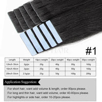 Invisible Tape In Extensions Human Hair Seamless Pu Skin Weft Injected Hair Extensions Hand Tied Adhesives Tape-Ins 10pcs/pack