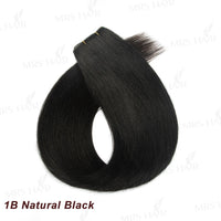 Invisible Long Tape PU Weft Human Hair Bundles Real Natural Hair Seamless & No-Glue Injected Tape In Hair Extensions Thick Ends