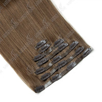 Invisible PU Clip In Hair Extension Human Hair Injected PU Tape Weft Clip in Extension 7Pcs/set 12-24inch 100G 120G Clip On Hair