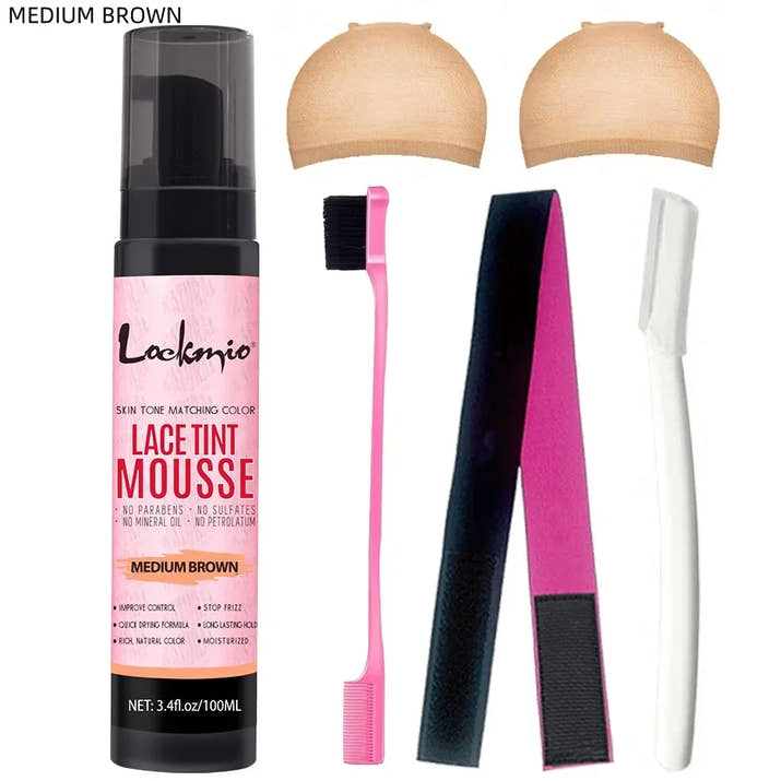 Natural Lace Tint Spray Dyed Foam Mousse for Women 100ML Wigs Mesh Skin-fitting Invisible Colorant Cosplay Wig Dye Mist