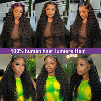 100% Virgin Afro Deep kinky Curl human hair HD Transparent Lace Front Closure with bundles