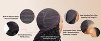 UNice Sleek Layered Bob Wig with Face-Framing Bangs No-Slip Cap 7x5 Lace Shoulder-Length Glueless Human Hair Wig Ready To Wear