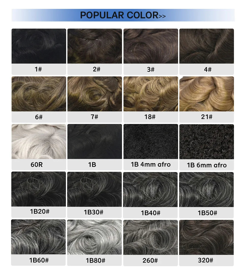 Full Lace Toupee For Men Human Hair Systems Unit Men's Lace Base Wig Breathable Male Capillary Prothesis Man Wigs