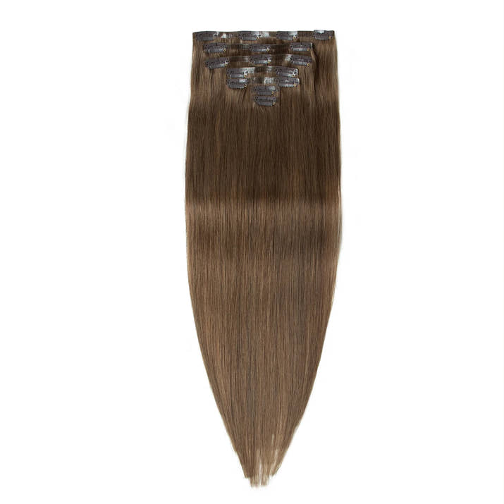 Invisible PU Clip In Hair Extension Human Hair Injected PU Tape Weft Clip in Extension 7Pcs/set 12-24inch 100G 120G Clip On Hair