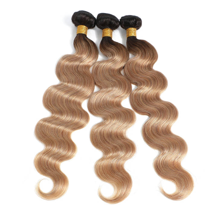 Honey Blonde Bundles Human Hair Body Wave Human Hair Bundles Remy Brazilian Human Hair Weave Extentions 1/3/4 pcs Bundle Deals