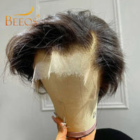 BEEOS Skinlike 13x4 HD Lace Front Human Hair Wigs Pre Plucked Short Pixie Cut Wig Brazilian Hair Wigs For Women Melting Skins