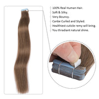 Straight Tape in Hair Extension Human Hair 2g/pc 20pcs Brazilian Remy Human Hair Natural Human Hair Extensions Tape in Extension
