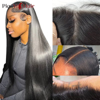 Straight 13x6 13X4 HD Lace Frontal Brazilian Human Hair Preplucked 4x4 5x5 6x6 Transparent Lace 2x6 Hd Lace Closure Human Hair