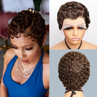 Body Wave 13x4 HD Lace Front Human Hair Wig Pixie Cut Glueless Wigs For Women 100% Human Hair Wigs Pre Plucked Lace Wig