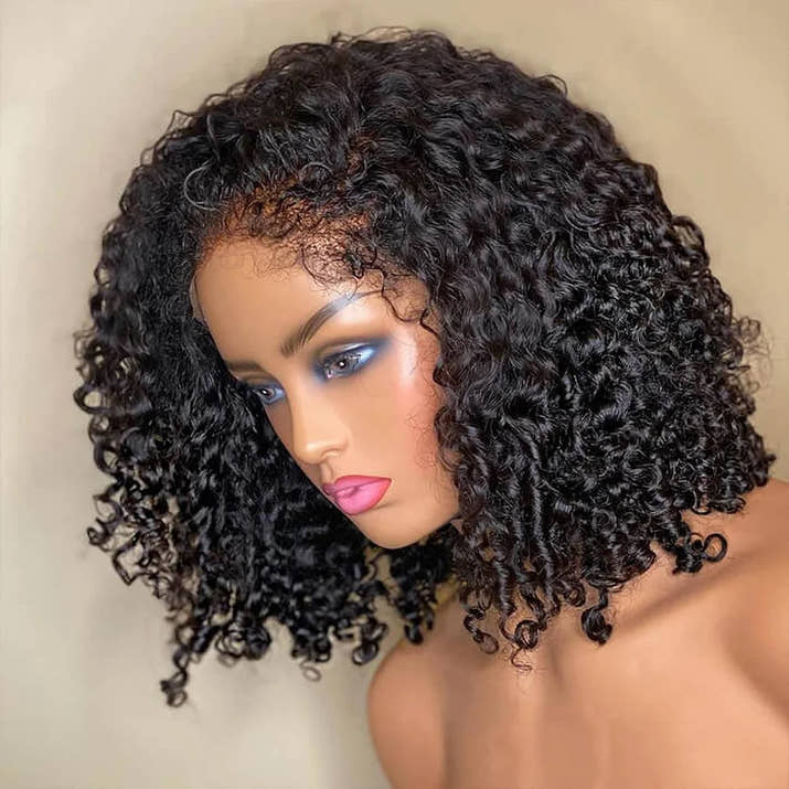 4C edges Kinky Curly Bob Wig