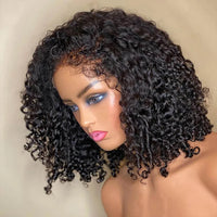 4C edges Kinky Curly Bob Wig