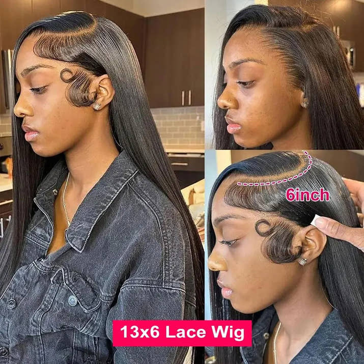 250 Density 13x6 HD Bone Straight Lace Front Wigs Human Hair Brazilian 40 42 Inch Glueless Lace Frontal Human Hair Wigs For Wome