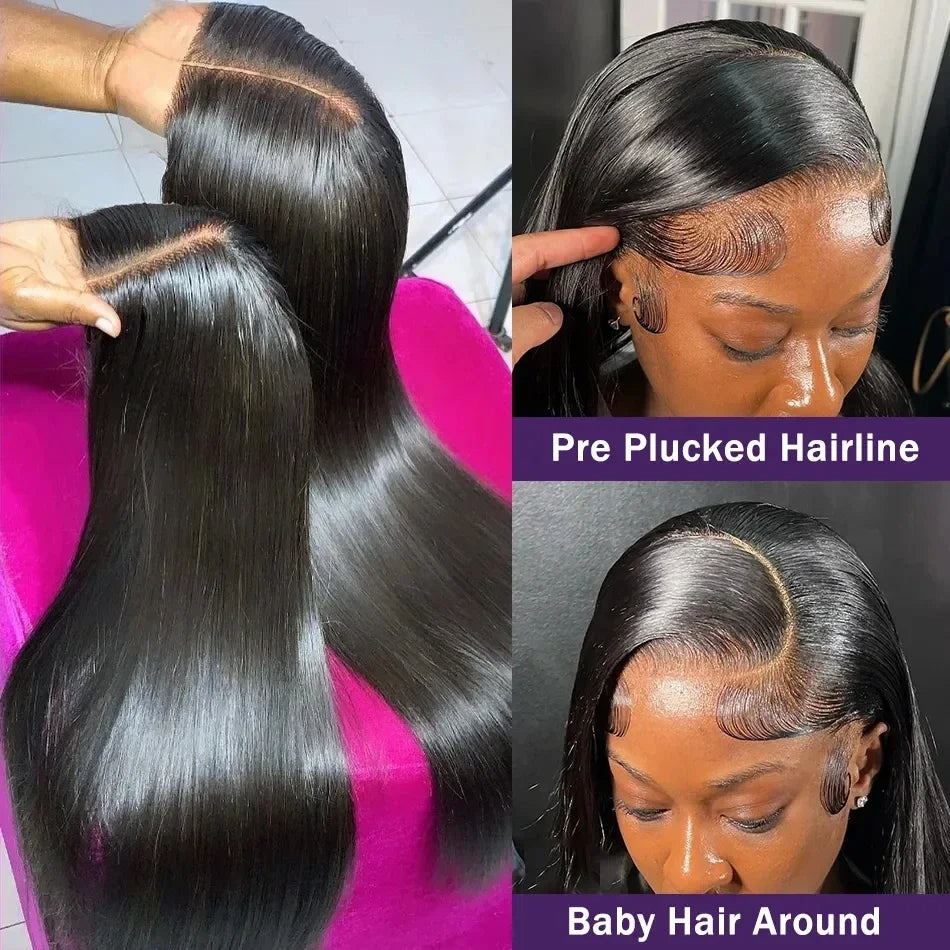 32Inch 360 Lace Wig Straight Lace Front Wig 13x4 13x6 Human Hair Wigs For Women Brazilian Hair Pre Plucked 4x4 Lace Closure Wig