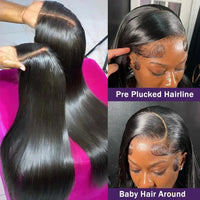 32Inch 360 Lace Wig Straight Lace Front Wig 13x4 13x6 Human Hair Wigs For Women Brazilian Hair Pre Plucked 4x4 Lace Closure Wig