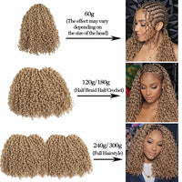 14A Honey Blonde Small Spirals Kinky Curly Feather Crochet Human Hair Knotless Invisible Pre Separated Crochet Hair Extensions