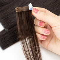 Invisible Tape In Extensions Human Hair Seamless Pu Skin Weft Injected Hair Extensions Hand Tied Adhesives Tape-Ins 10pcs/pack
