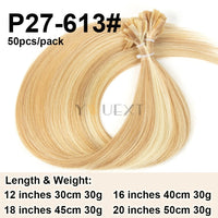 K Tip Hair Extensions Keratin Human Hair Hot Fusion Hair Extension European Hair Keratin Glue Machine Remy 12-20 inches