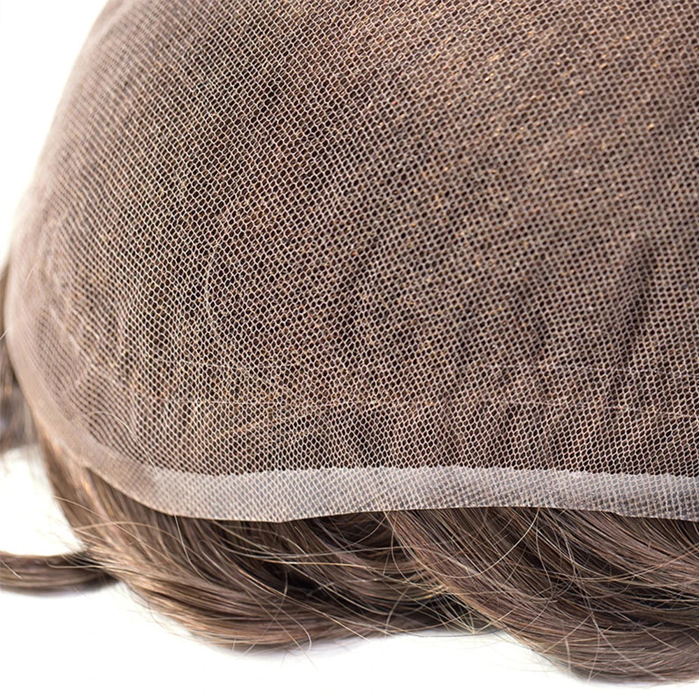 Full Lace Toupee For Men Human Hair Systems Unit Men's Lace Base Wig Breathable Male Capillary Prothesis Man Wigs