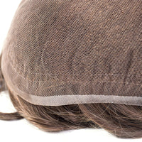 Full Lace Toupee For Men Human Hair Systems Unit Men's Lace Base Wig Breathable Male Capillary Prothesis Man Wigs