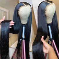 16–36 Inch Bone Straight HD Lace Human Hair Wig