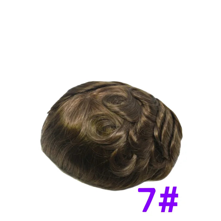 Full Lace Toupee For Men Human Hair Systems Unit Men's Lace Base Wig Breathable Male Capillary Prothesis Man Wigs