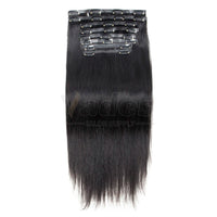 Invisible PU Weft Clip In Extension Human Hair Injected Clip in Hair Weft Machine Remy 12"-24" 7Pcs Silk Straight Clip On Hairs
