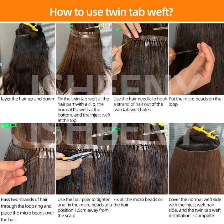 Invisible Hole Weft Human Hair Extensions 16