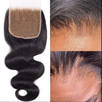 4x4 Loose Wavy Free Parted Lace Closure Natural Black