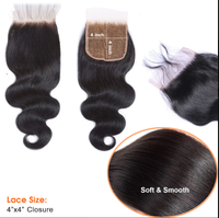 4x4 Loose Wavy Free Parted Lace Closure Natural Black