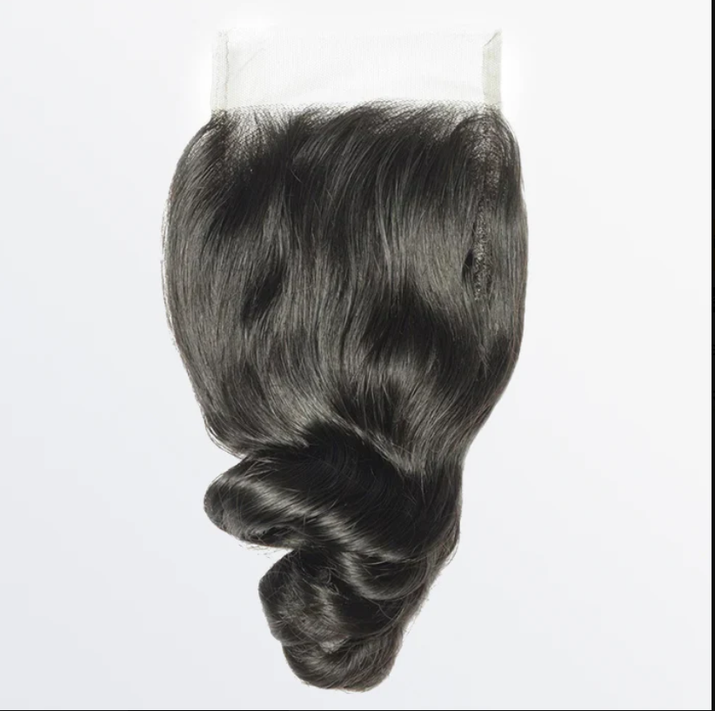 4x4 Loose Wavy Free Parted Lace Closure Natural Black